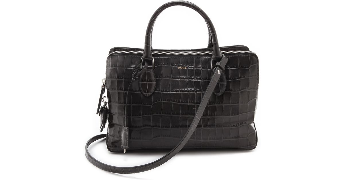 Lyst Rochas Zip Bag With 3 Compartments In Black