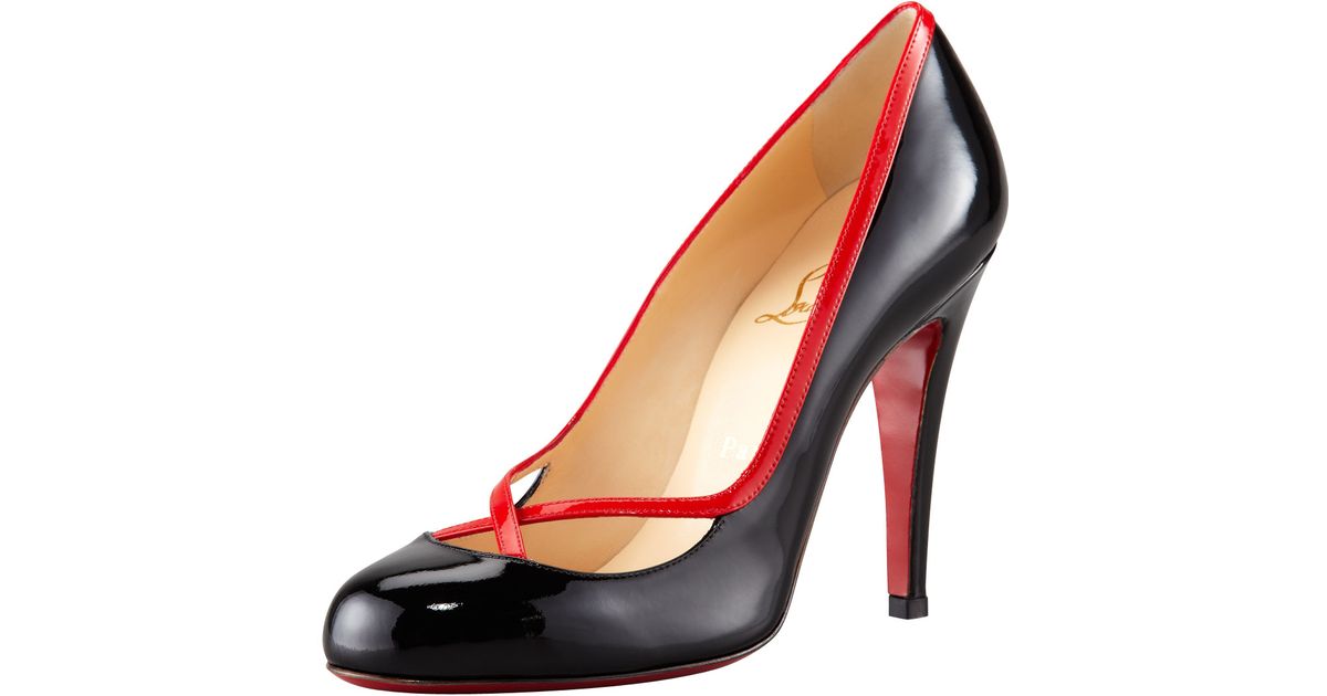 Christian louboutin Patent Pump in Black | Lyst