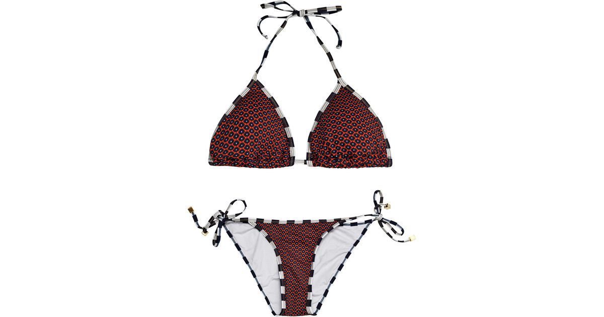 Ondademar Yen Printed Bikini in Red | Lyst