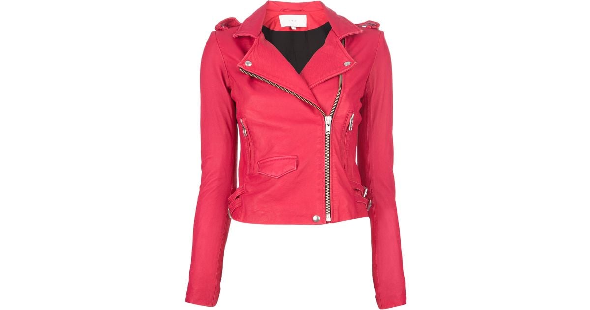 Iro Ashville Biker Jacket In Pink Lyst