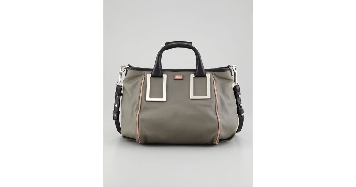 Chlo Ethel Medium Satchel Bag in Gray | Lyst  