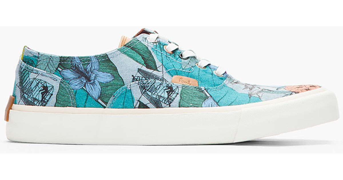 printed canvas sneakers
