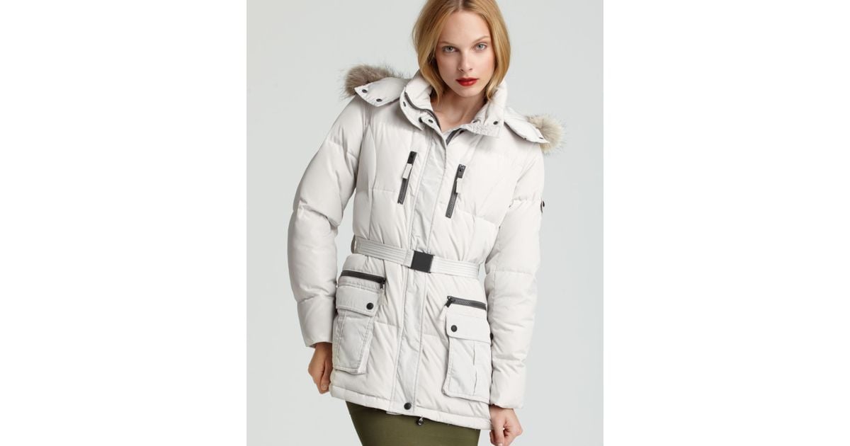 marc new york belted puffer coat