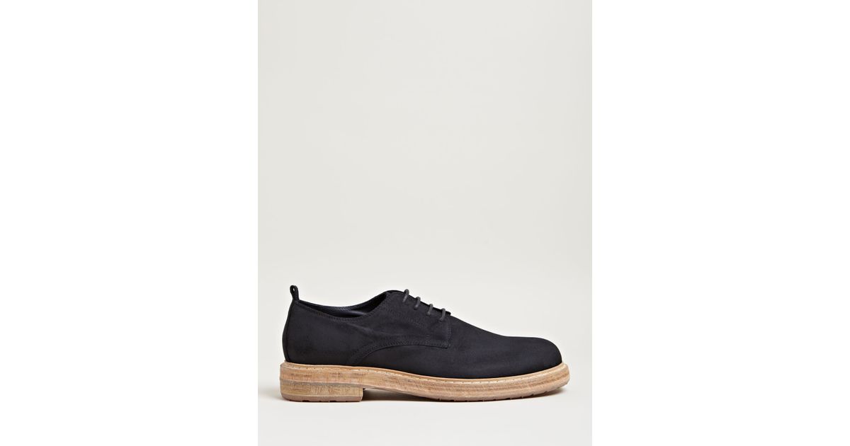contrast sole derby shoes