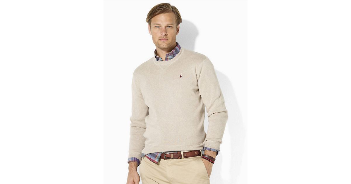 polo cotton crewneck sweater