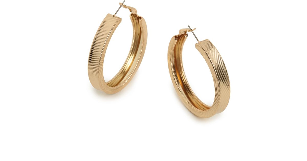 Lyst Baublebar Chunky Gold Hoops In Metallic