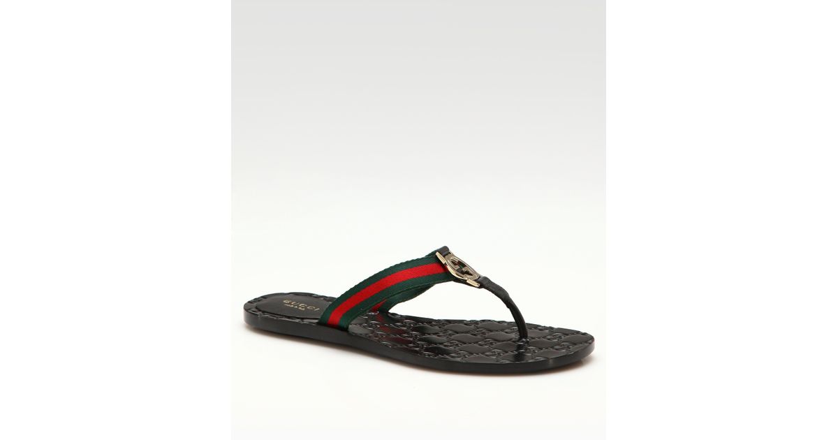 gucci flip flops saks