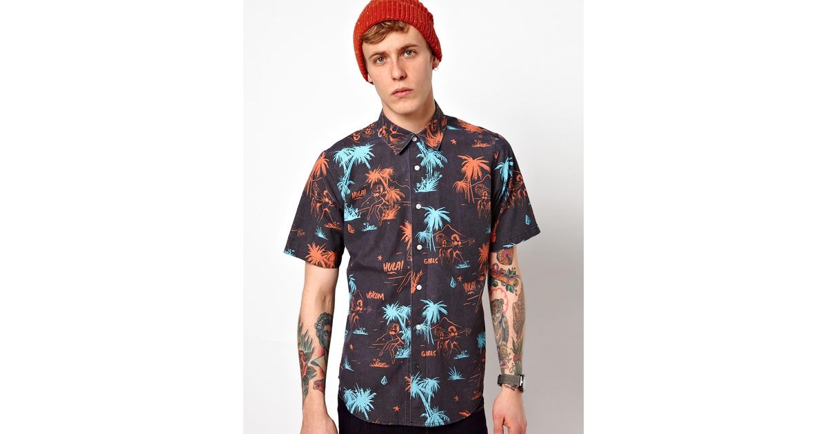 volcom hawaiian shirts