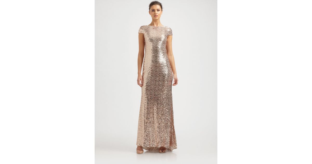 badgley mischka blush gown