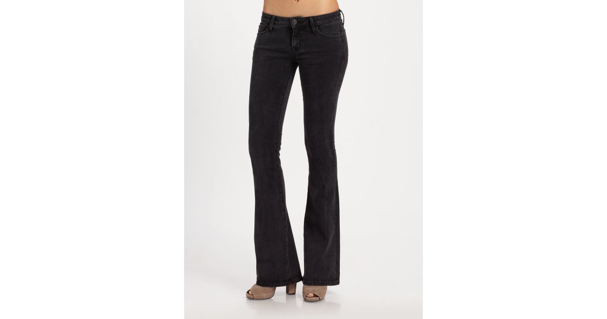 Lyst - Hudson Jeans Mia Flare Jeans in Black