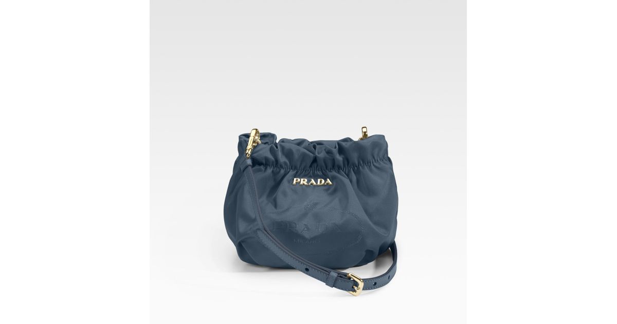 prada galleria bag - Prada Nylon Jacquard Cross-Body Bag in Blue (denim) | Lyst