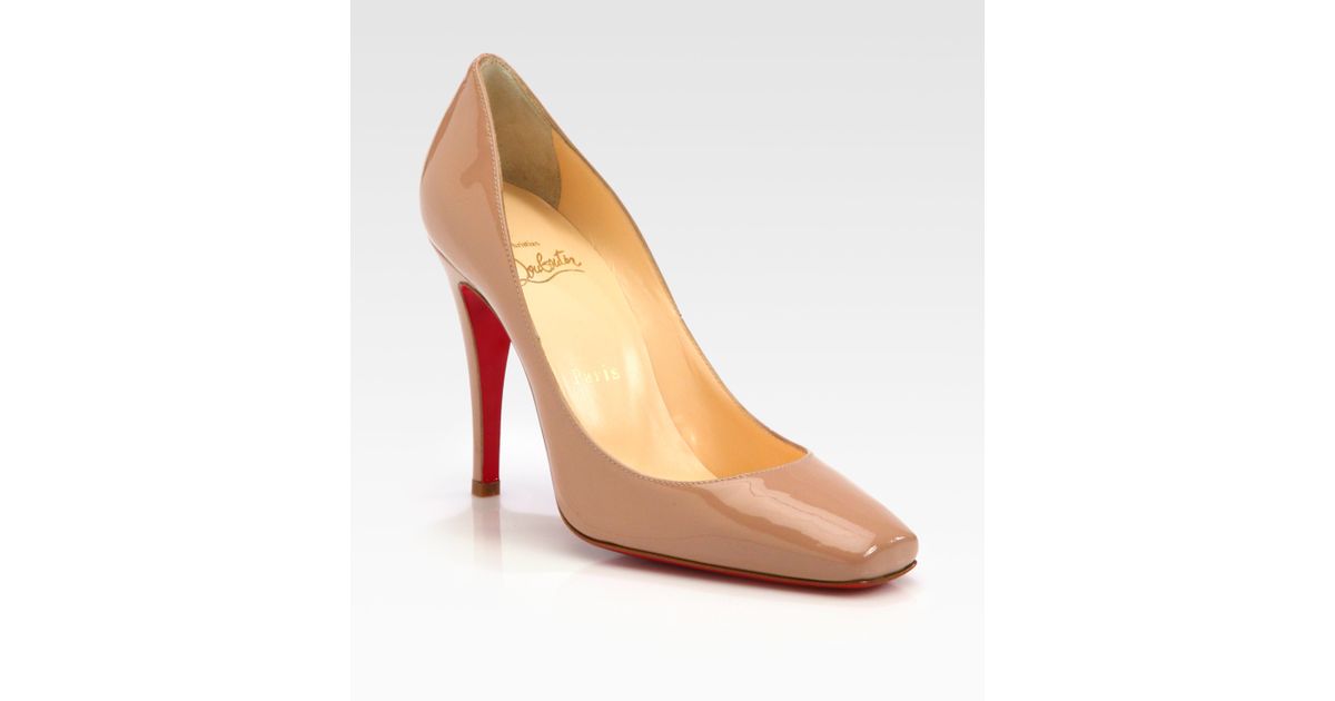 Lyst Christian Louboutin Particule Patent Leather Pumps In Black