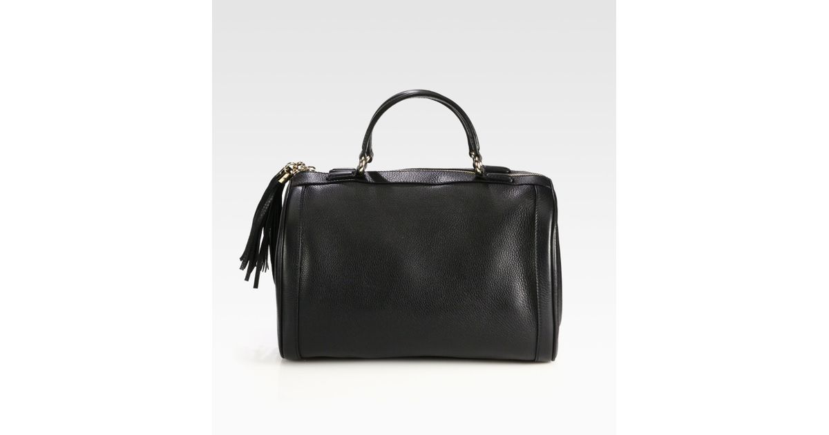 Lyst Gucci Soho Leather Boston Bag In Black