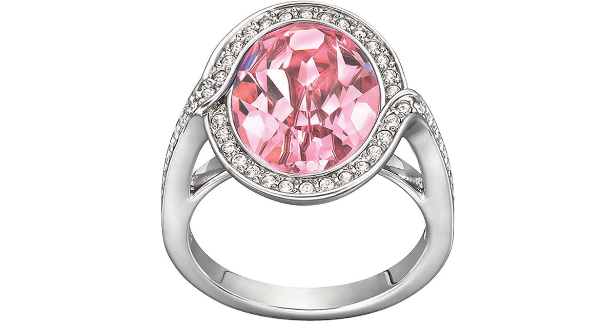 Swarovski Light Rose Crystal Tyra Ring in Pink - Lyst