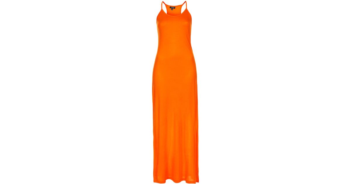 Strappy Cami Maxi Dress in Orange Lyst