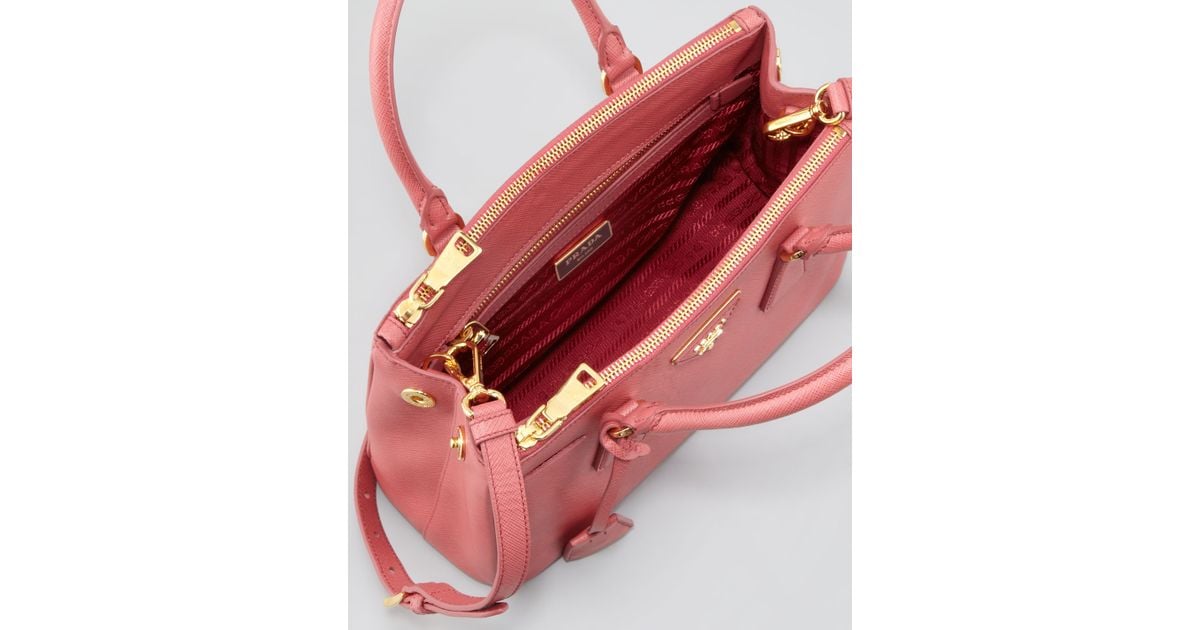 prada saffiano mini bag pink