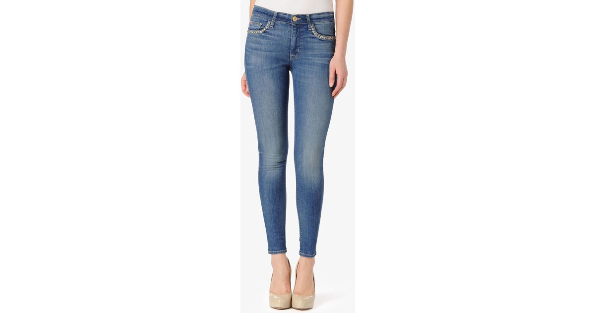 Lyst - Hudson jeans Nico Midrise Super Skinny in Blue