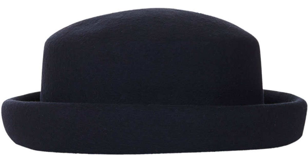 Topshop Felt Pork Pie Hat in Blue | Lyst