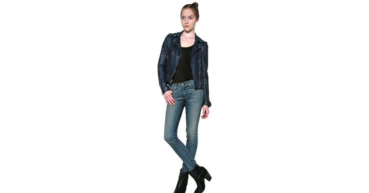 Lyst Rag Bone Bowery Leather Jacket In Black