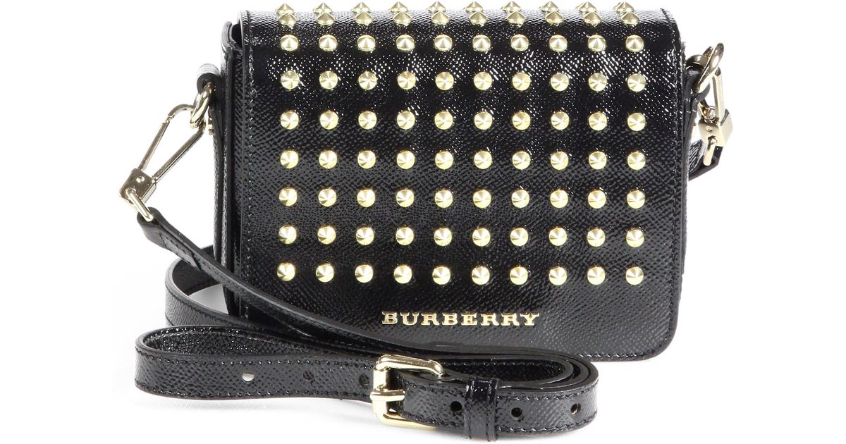 Lyst Burberry Berkeley Studded Crossbody Bag In Black