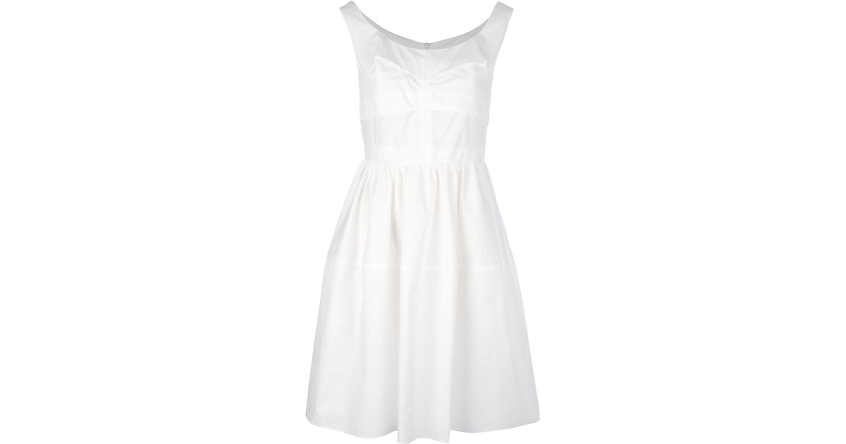 Lyst Carven Sleeveless Cotton Dress In White