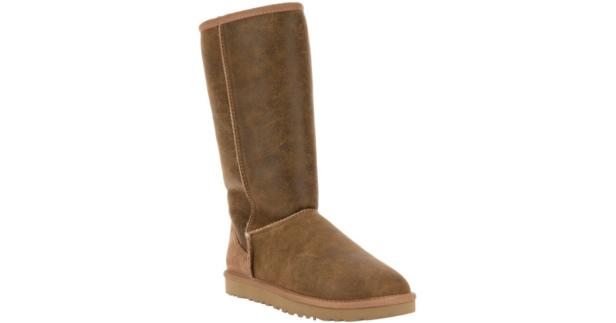 ugg tall leather bomber boots