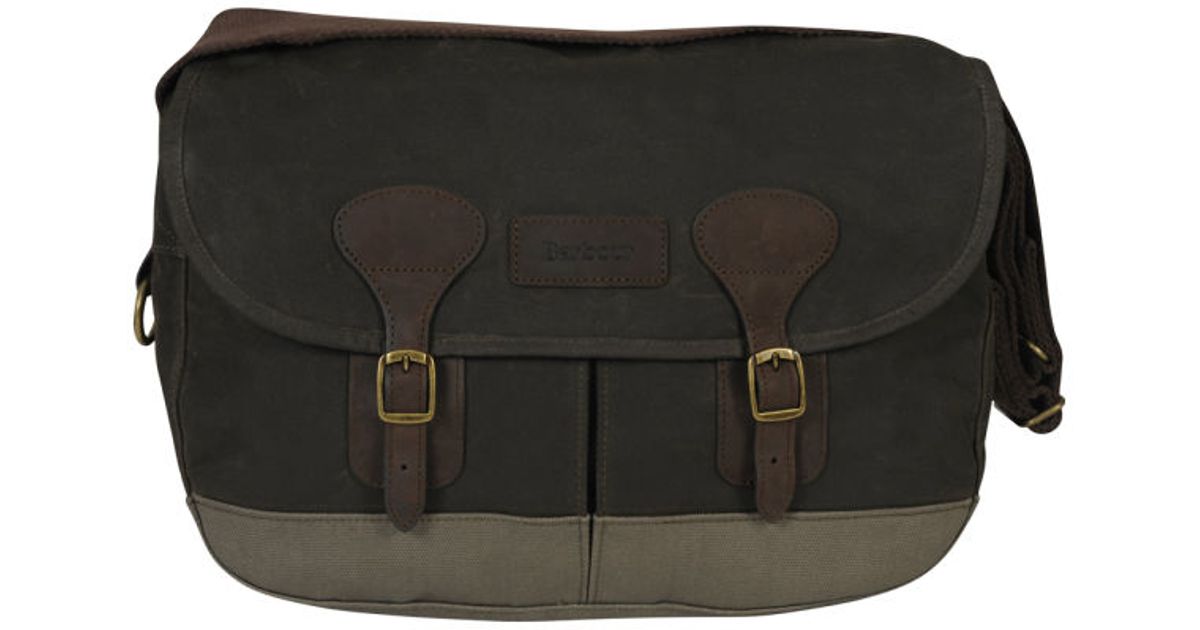 Barbour Green Beeswax Tarras Bag For Men Lyst
