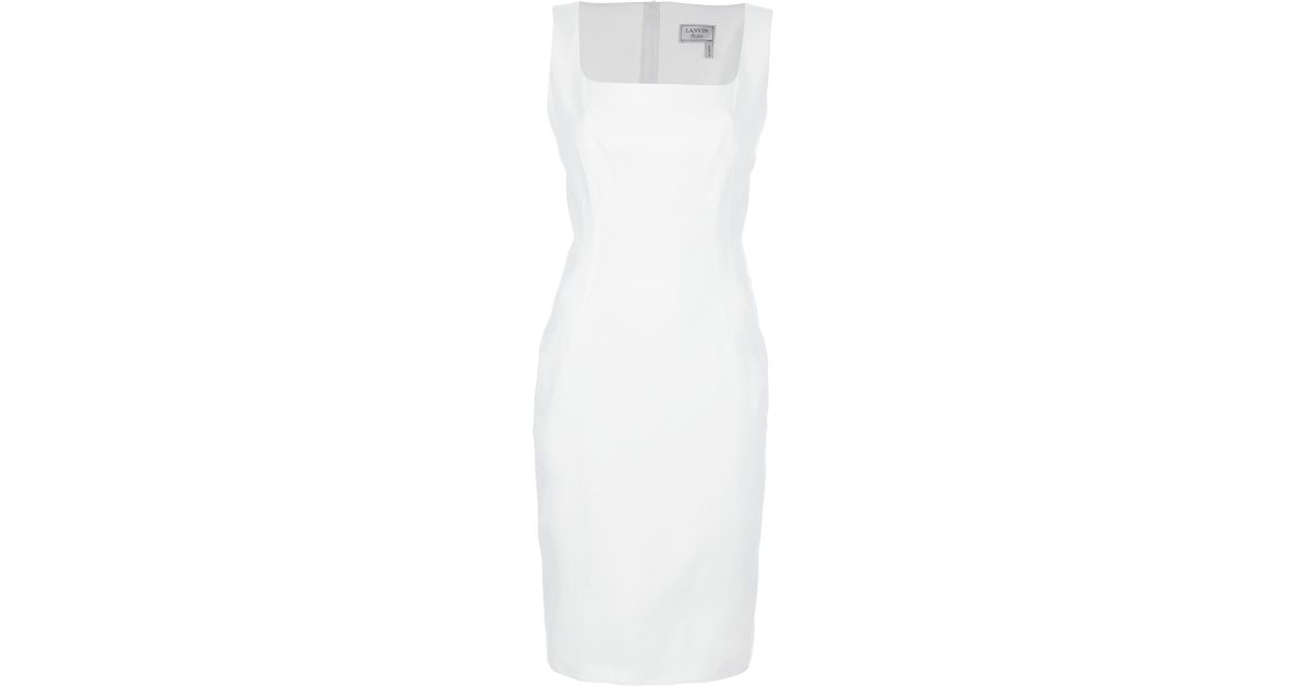 Lyst - Lanvin Sleeveless Dress in White