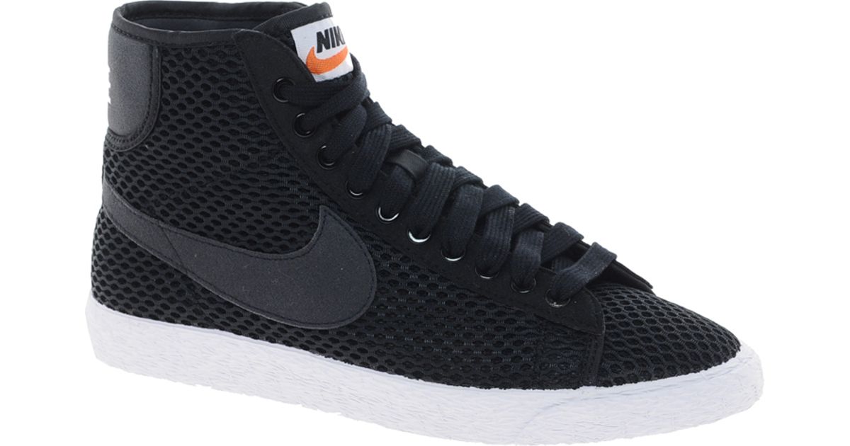 nike blazer mid mesh black