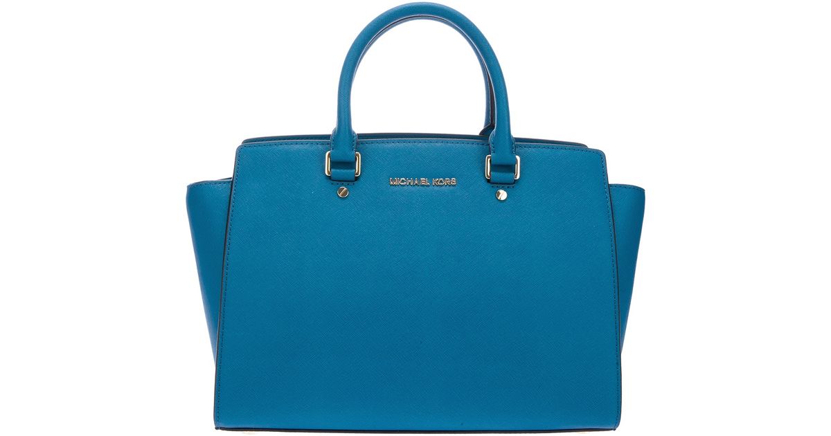 Lyst - Michael Michael Kors Selma Handbag in Blue