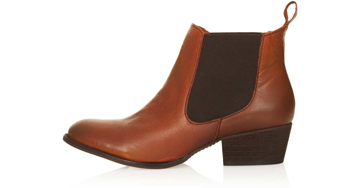 topshop brown chelsea boots