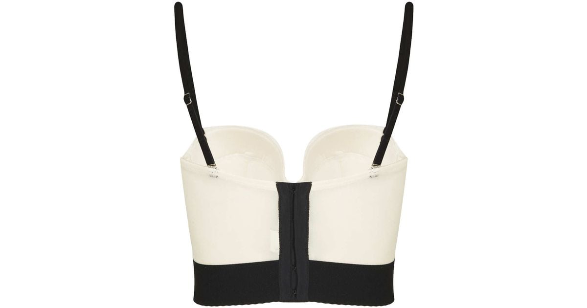 Lyst - Topshop Lace Bralet in White