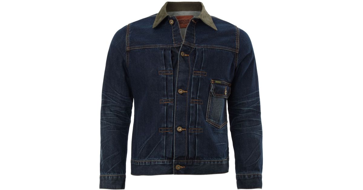 Barbour Steve Mcqueen Salvage Denim Jacket in Blue for Men | Lyst