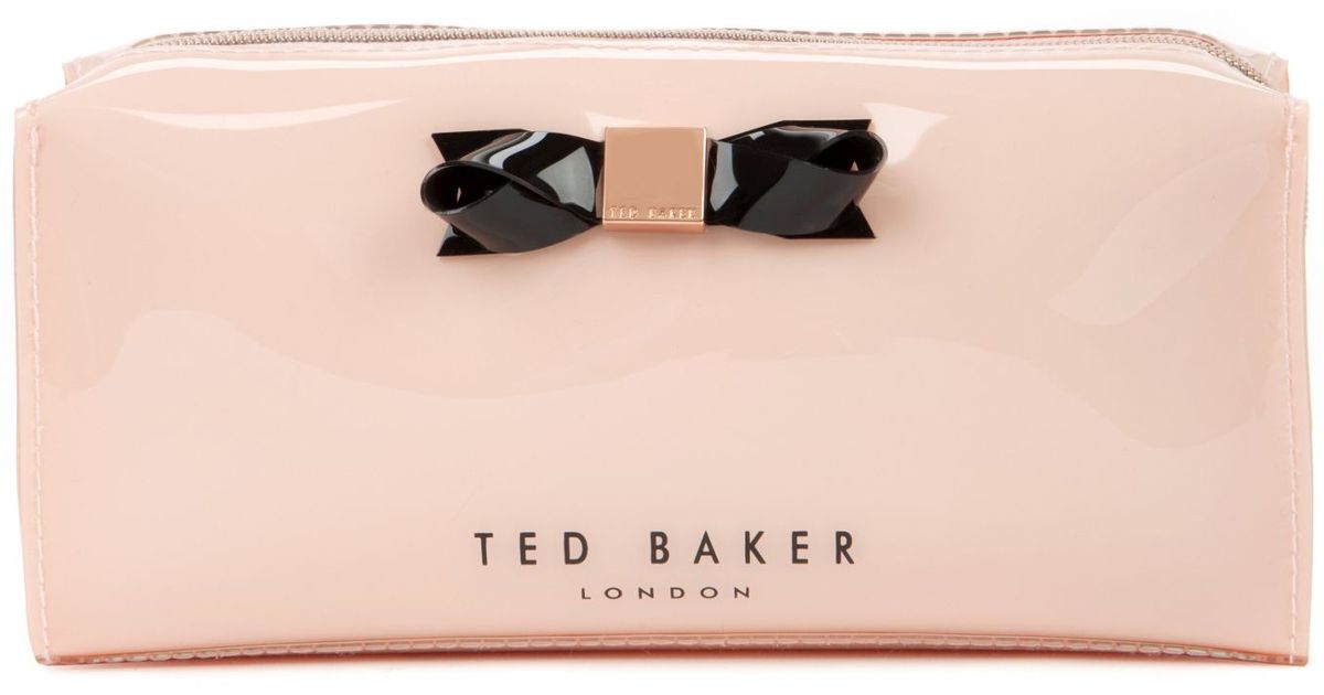 Ted baker Jakko Bow Make Up Bag in Pink Lyst