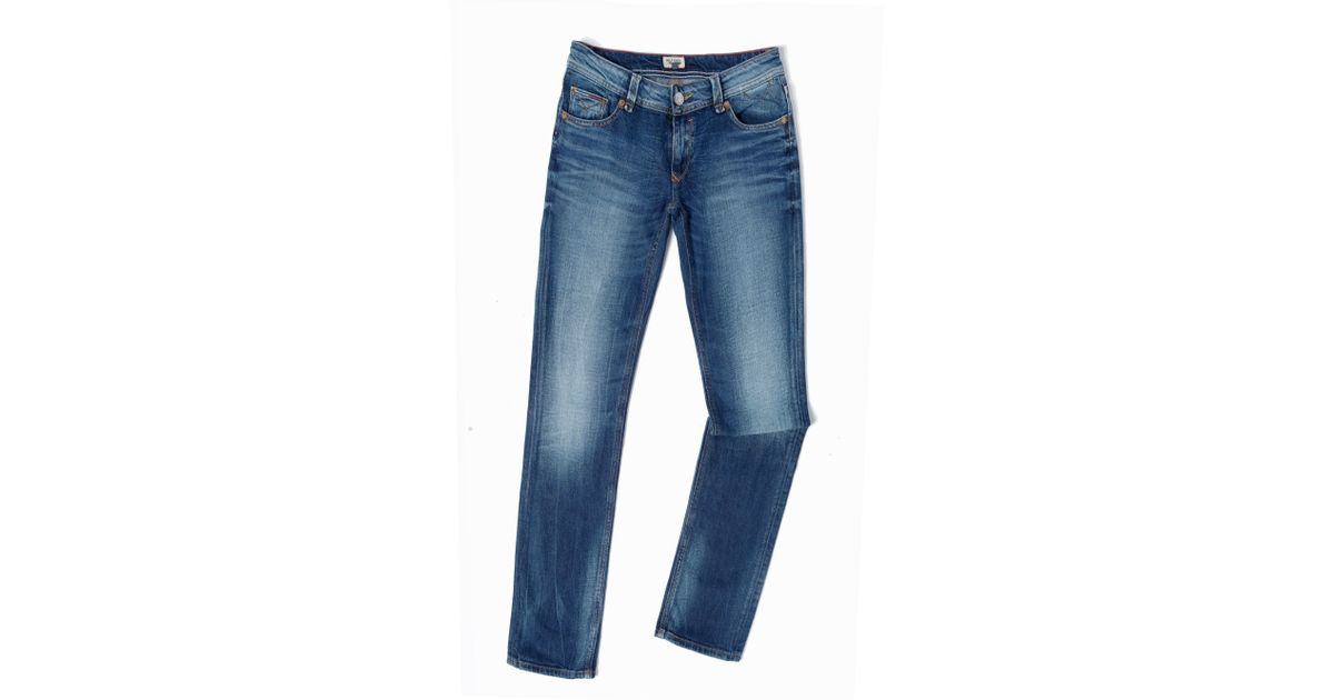 Tommy hilfiger Suzzy Mid Stretch Jean in Blue (royal blue) - Save 50% ...