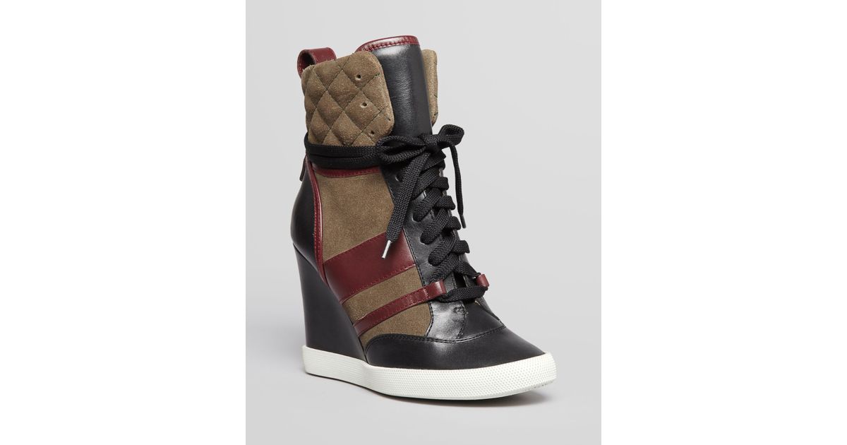 chloe lace sneakers black
