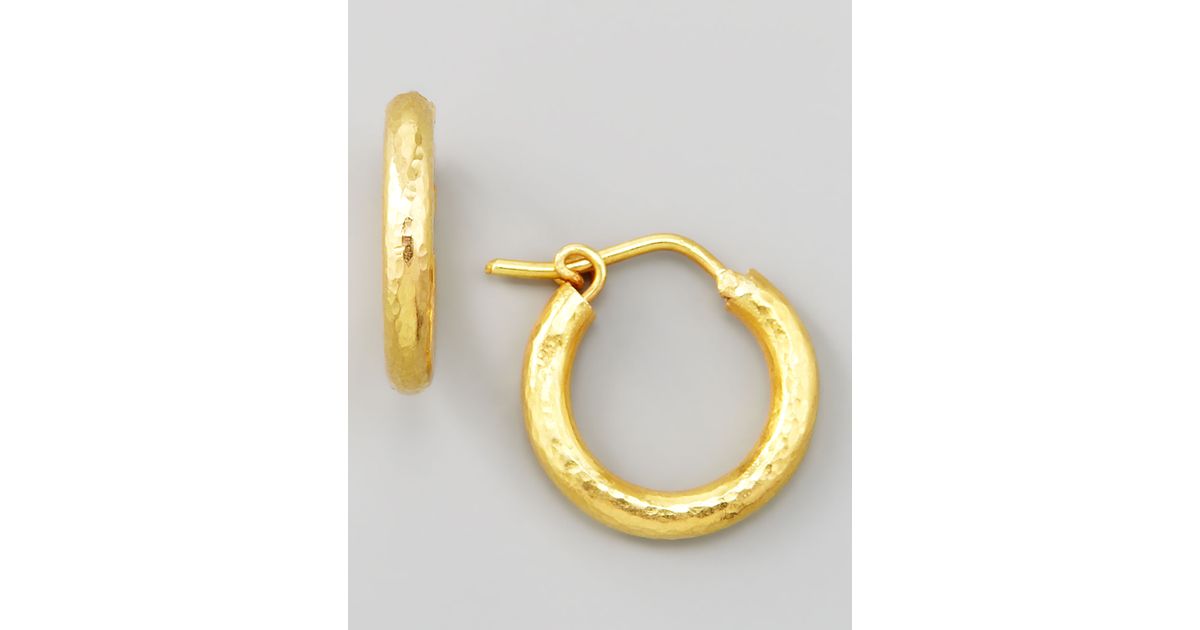 Lyst Elizabeth Locke Baby Hammered 19k Gold Hoop Earrings 12 Lyst Elizabeth Locke Baby Hammered 19k Gold Hoop Earrings 12 In Metallic