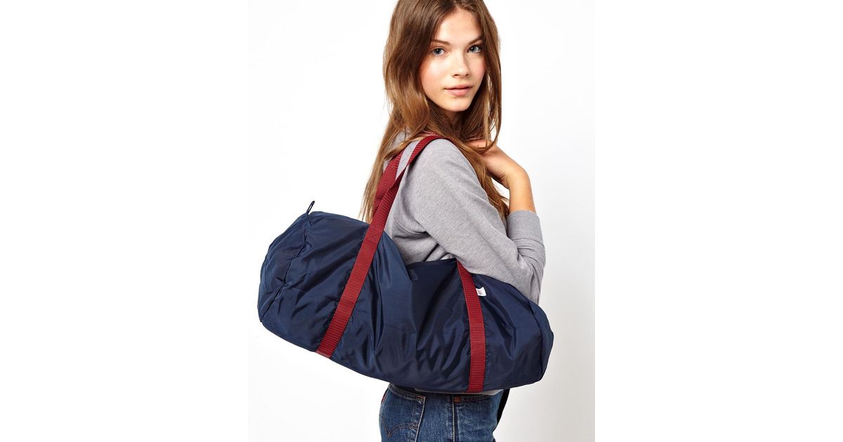 American Arel Blue Nylon Duffle Bag