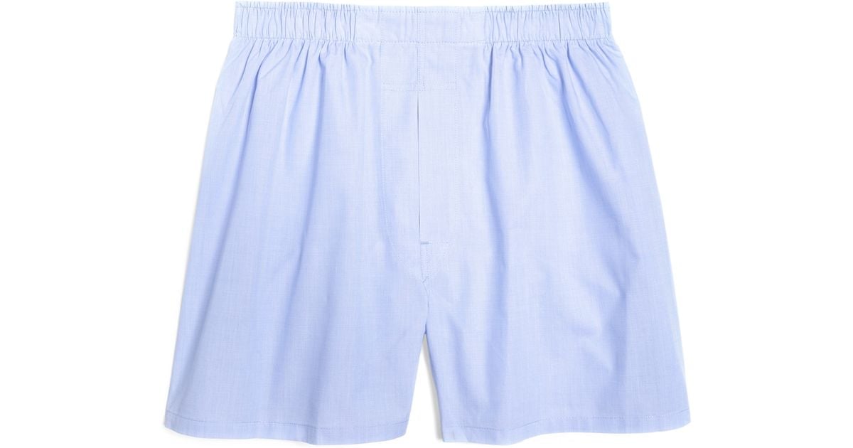 Brooks brothers Traditional Fit End-on-end Boxers in Blue for Men | Lyst