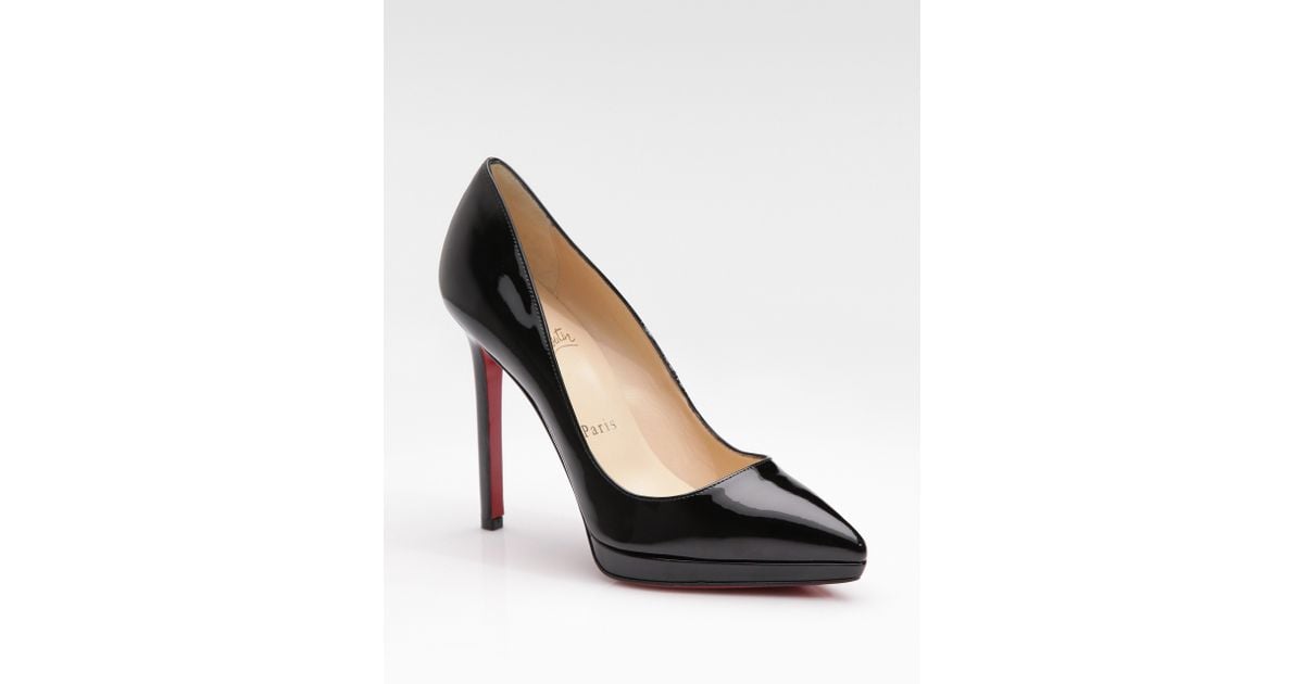 christian louboutin pigalle plato leather heels  