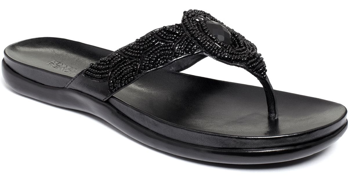 Lyst - Kenneth Cole Reaction Glam Artist Thong Sandals in Black
