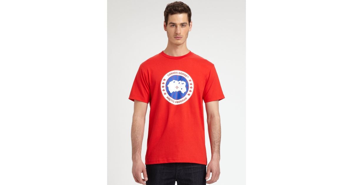 red canada goose t shirt red canada goose t shirt