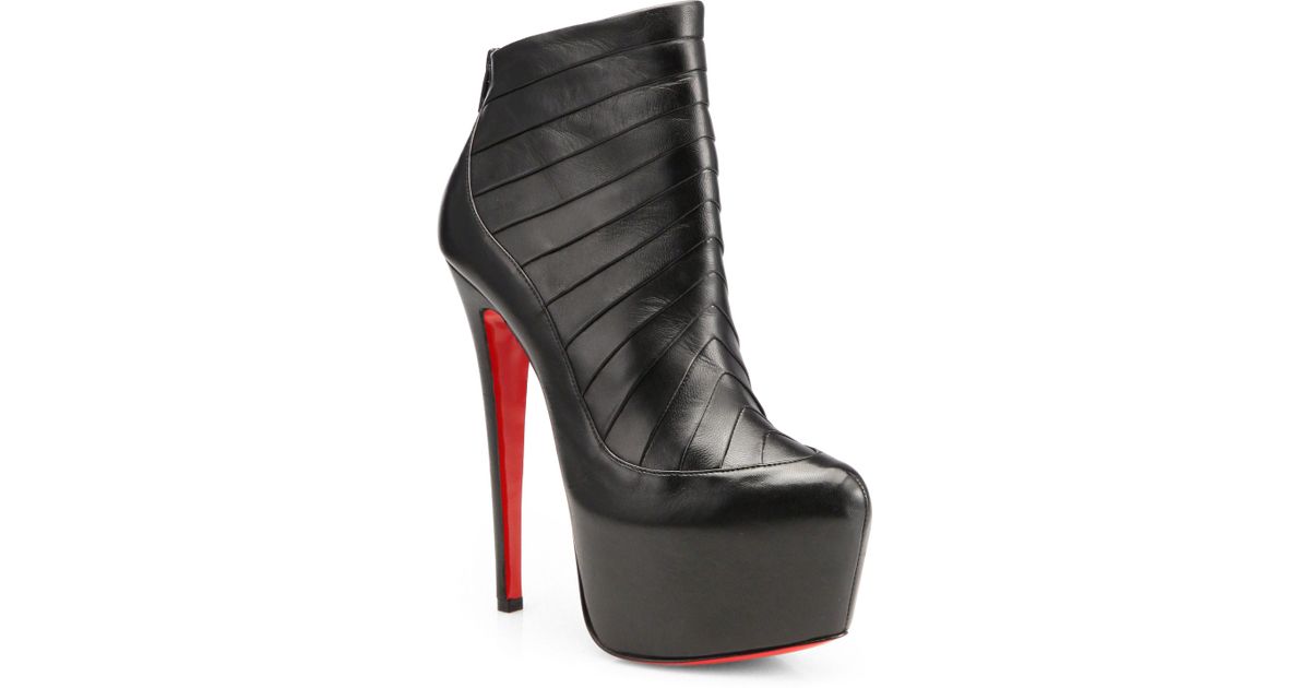 christian louboutin amor leather platform ankle boots christian louboutin amor leather platform ankle boots