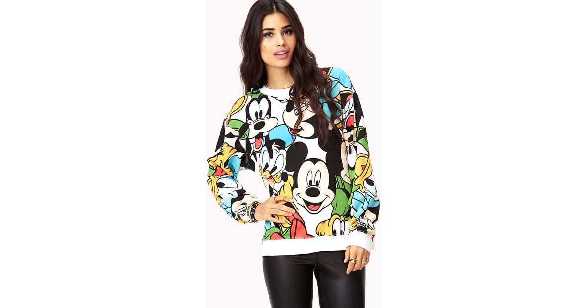 Lyst Forever 21 Playful Disney Character Sweatshirt