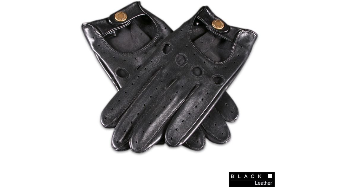 Black.co.uk Men's Black Leather Driving Gloves in Black for Men Save