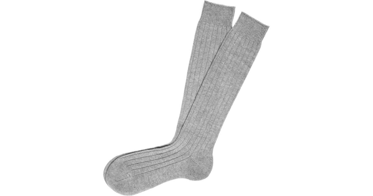 black and grey knee high socks