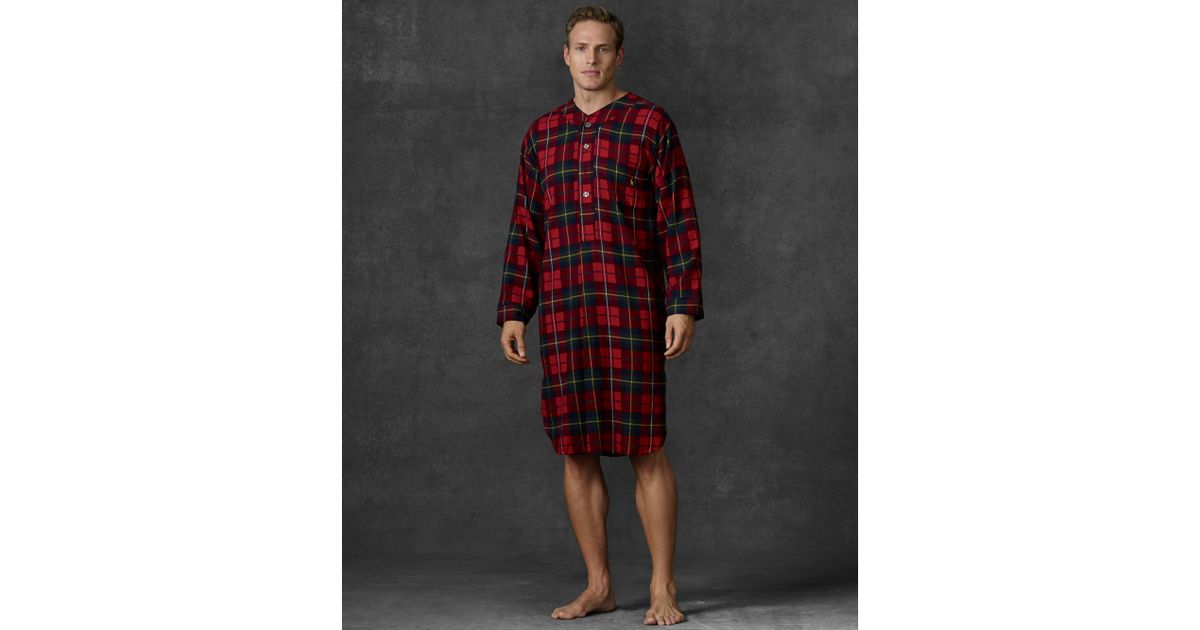 red plaid sleep shirt