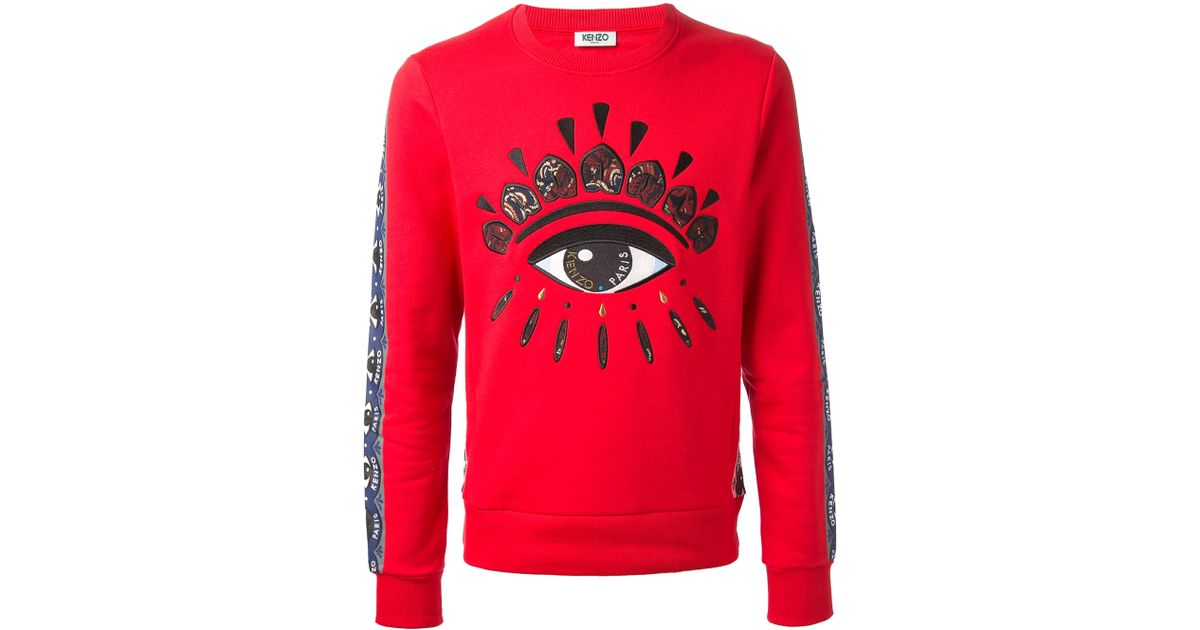 Lyst Kenzo Eye Jumper In Red For Men