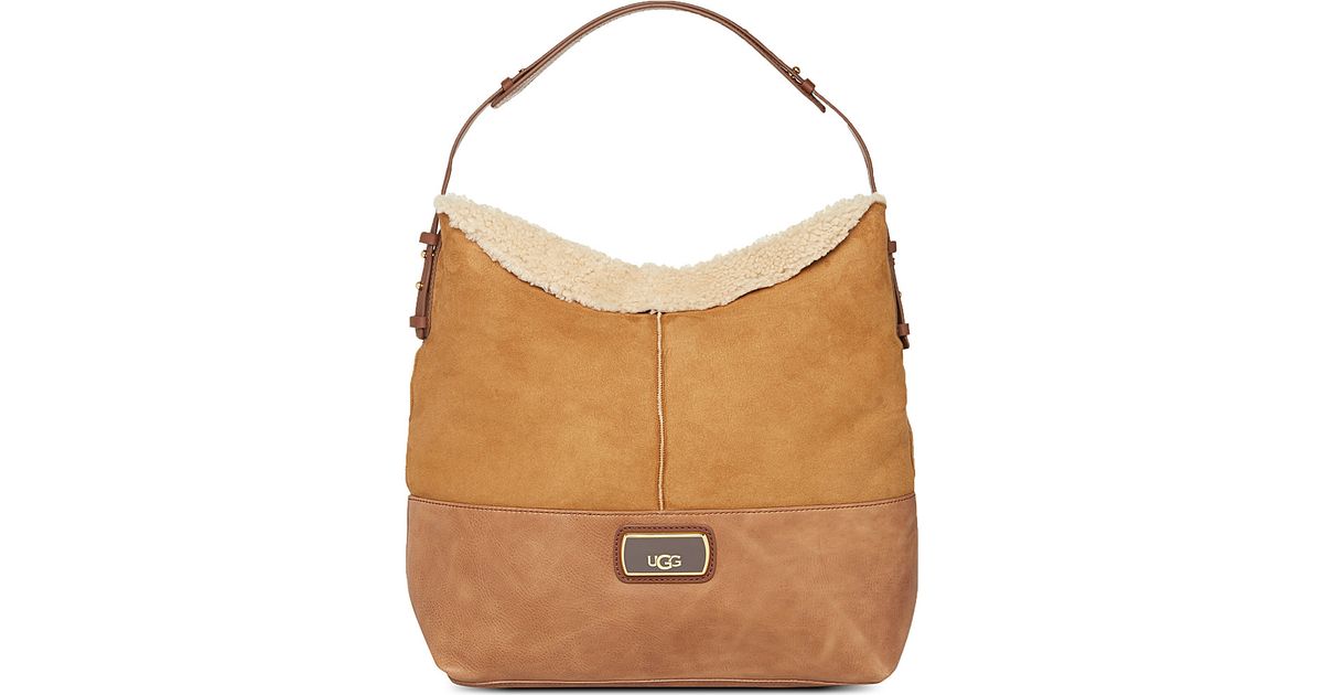 Ugg Kayte Shearling Hobo Bag In Brown Lyst