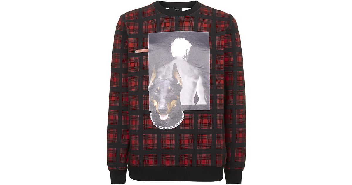 Givenchy Tartan Check Sweatshirt in Red for Men | Lyst